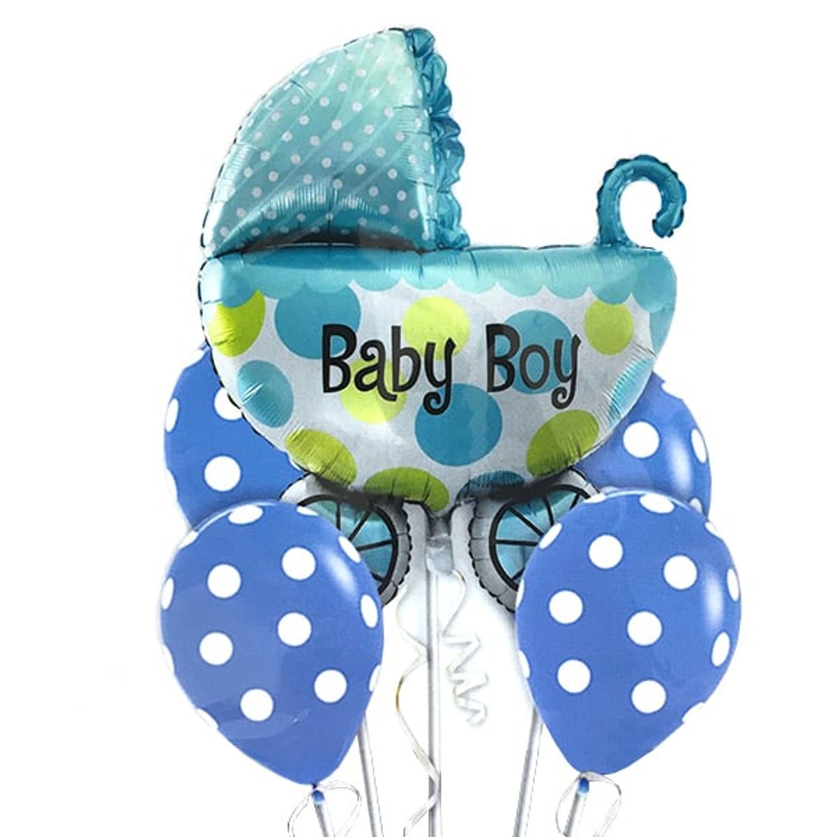 GENERICO - GLOBO METALICO SET COCHE NENE 5 PCS