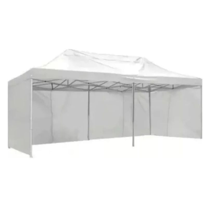 GENERICO - Toldo Plegable con Paredes Impermeables 3x6mts Blanco UV