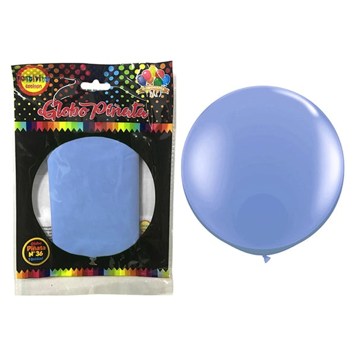 GENERICO - GLOBO PIATA R36 PASTEL CELESTE X1 UNI