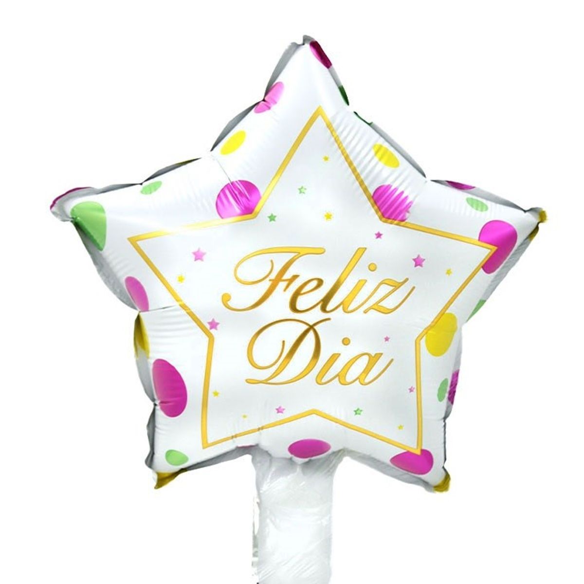 GENERICO - GLOBO METALICO 10 FELIZ DIA ESTRELLA DOBLE X50 UNI