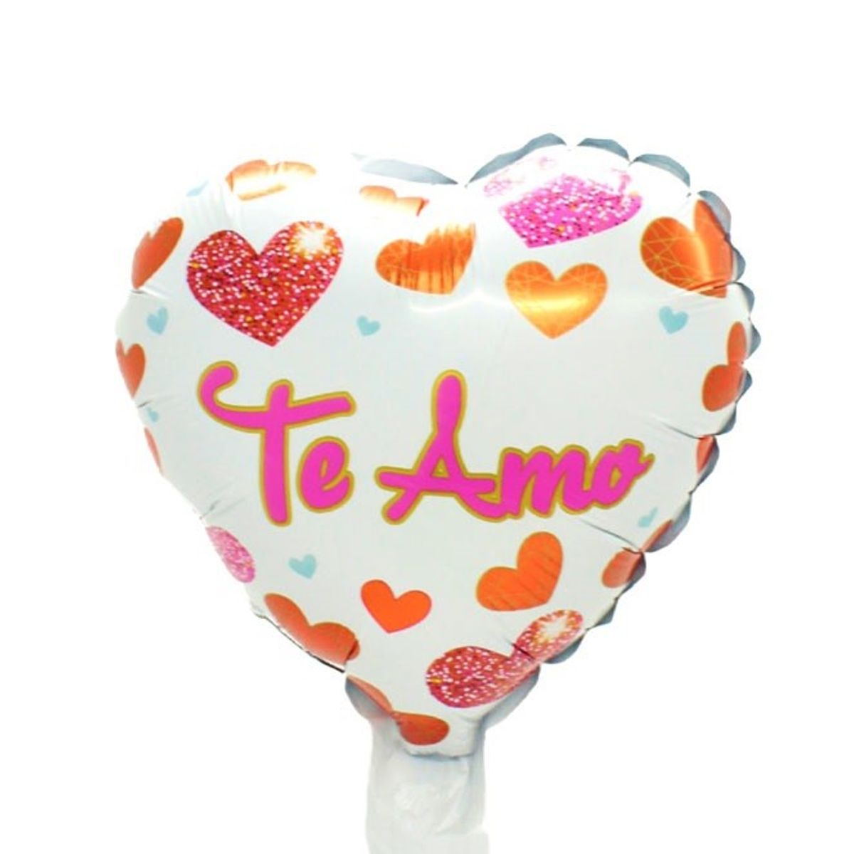 GENERICO - GLOBO METALICO 10 TE AMO BLANCO X50 UNI