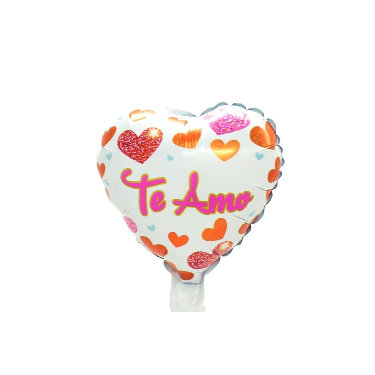 GENERICO - GLOBO METALICO 10 TE AMO BLANCO X50 UNI