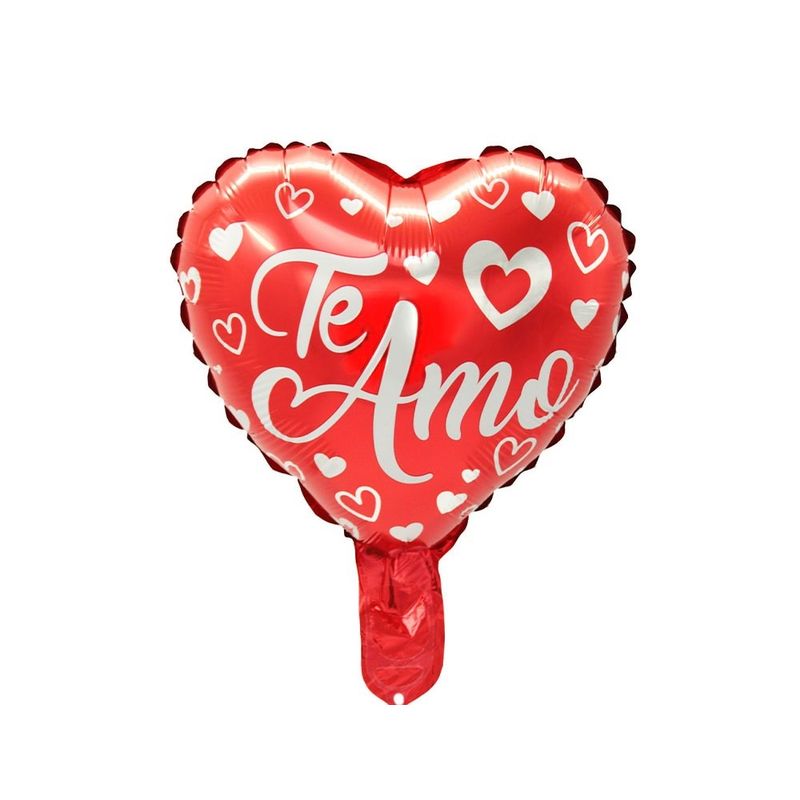 GENERICO - GLOBO METALICO 10 TE AMO HEARTS X50 UNI