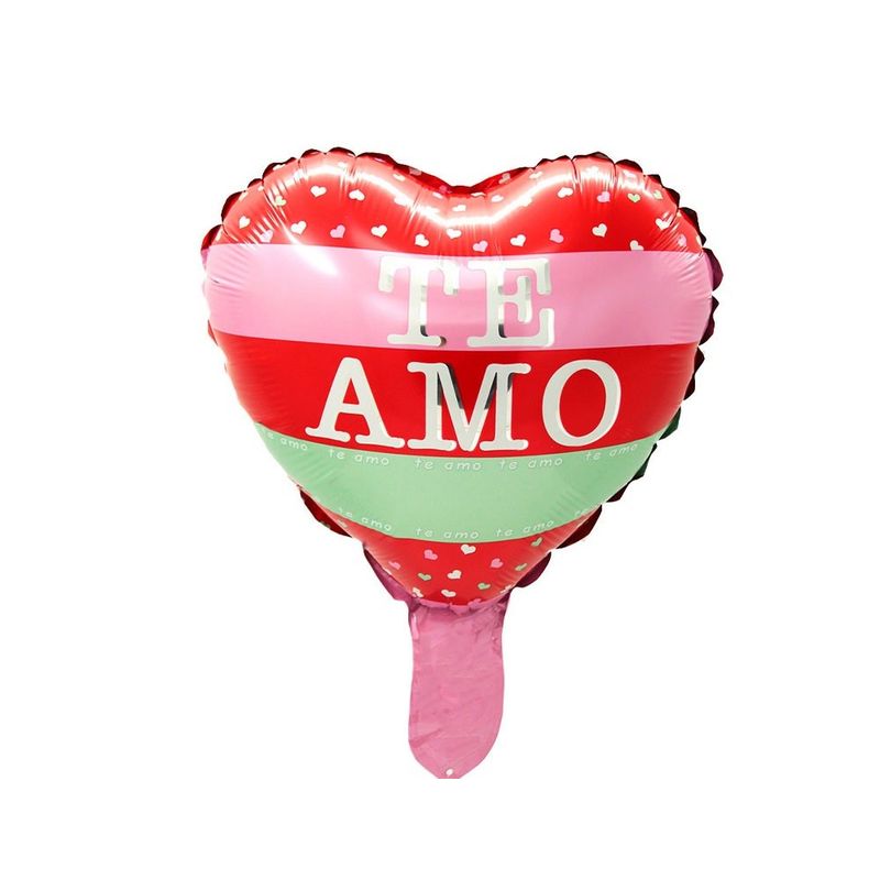 GENERICO - GLOBO METALICO 10 TE AMO LINEAS X50 UNI