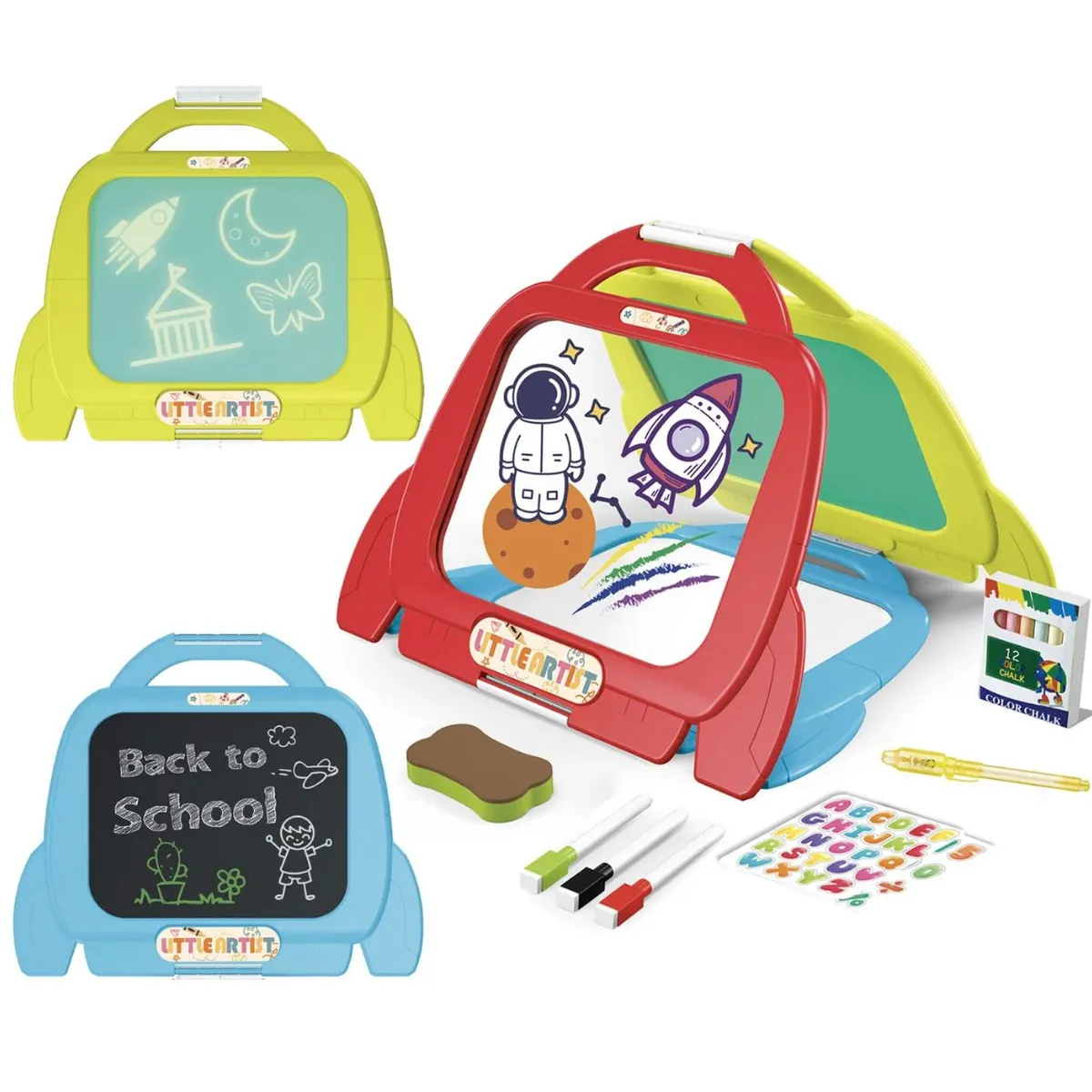 GENERICO - Juego Pizarra Mágica Para Dibujos 4 En 1 Niños