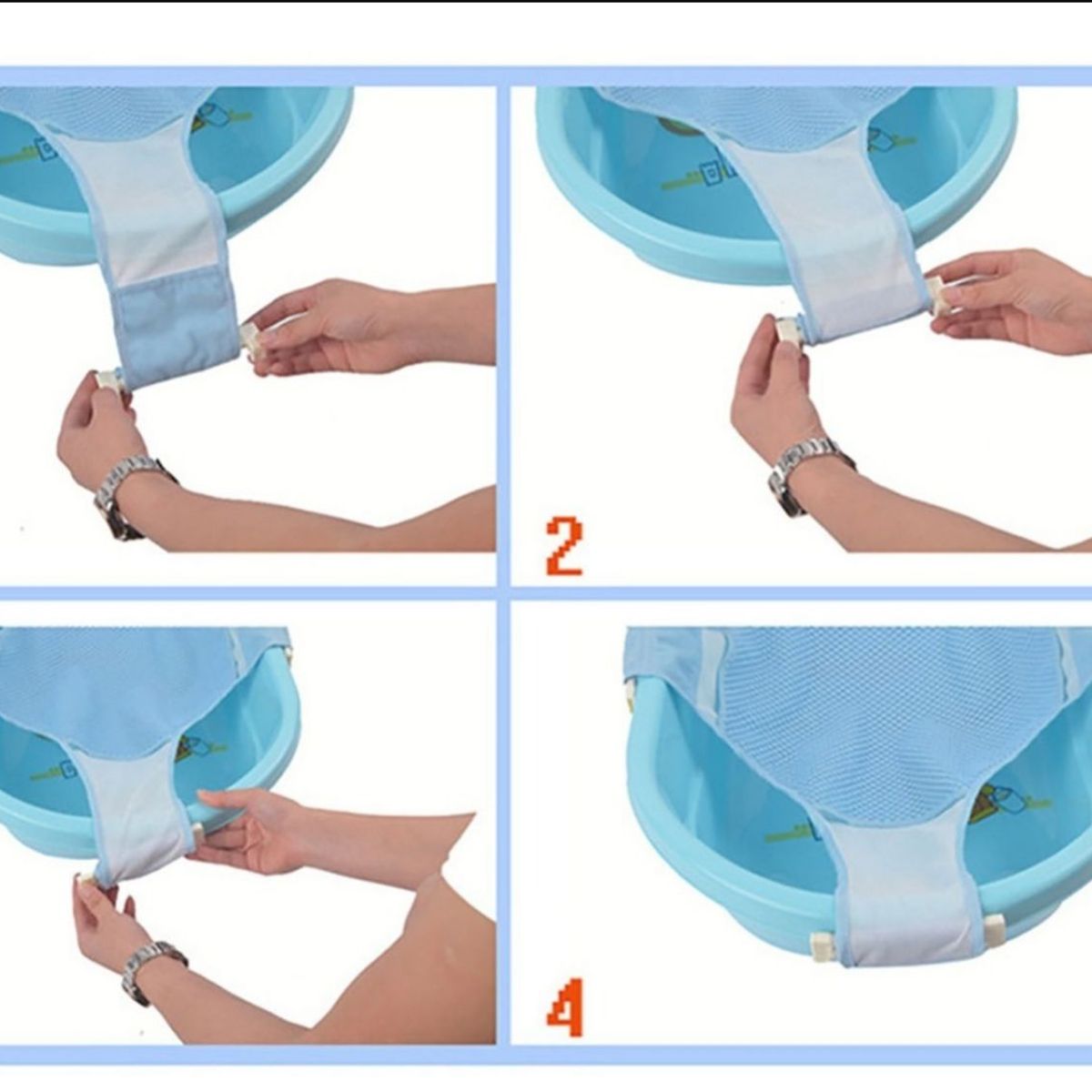 GENERICO - Hamaca Malla Para Bañera Tina De Bebe 4 Puntas