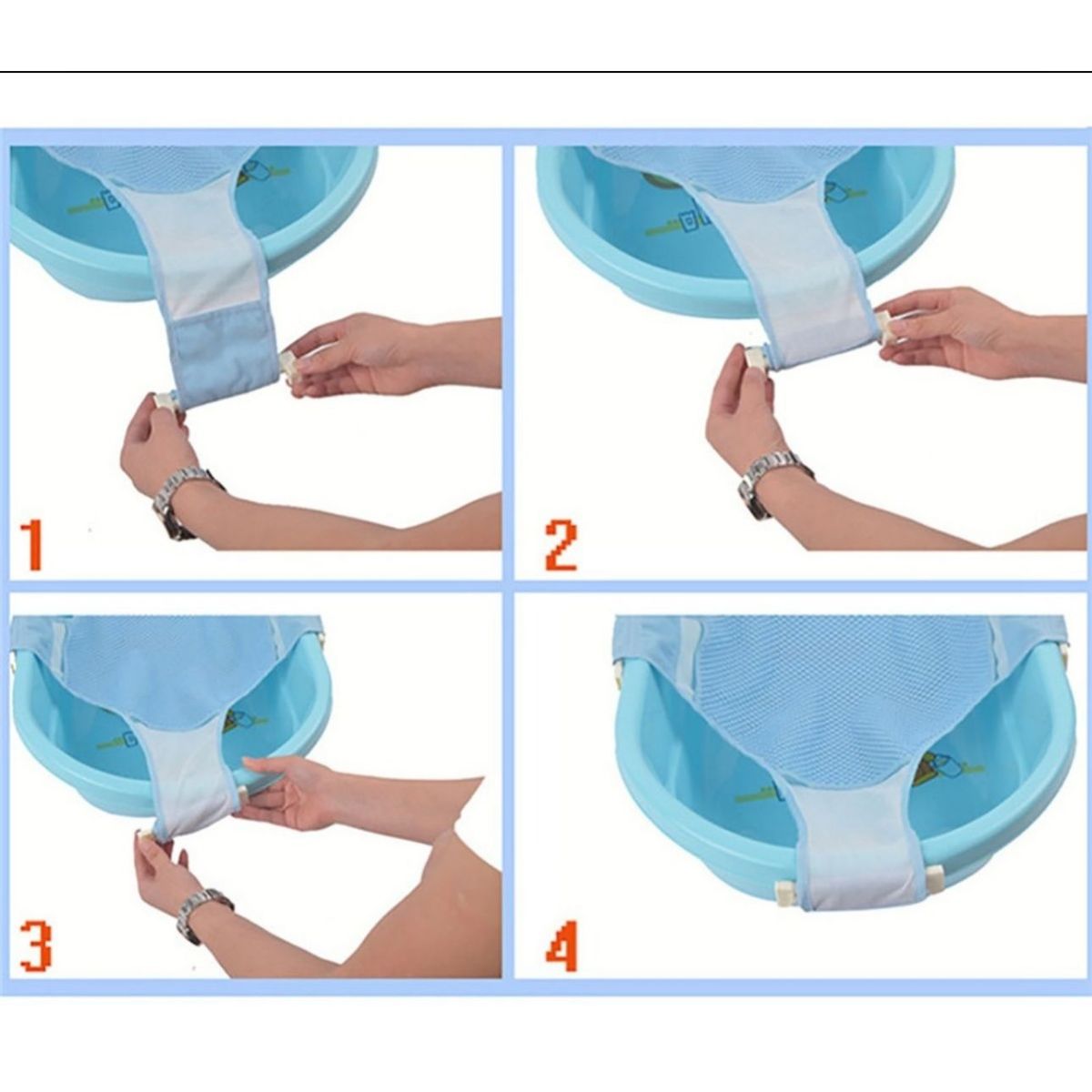 GENERICO - Hamaca Malla Para Bañera Tina De Bebe 4 Puntas