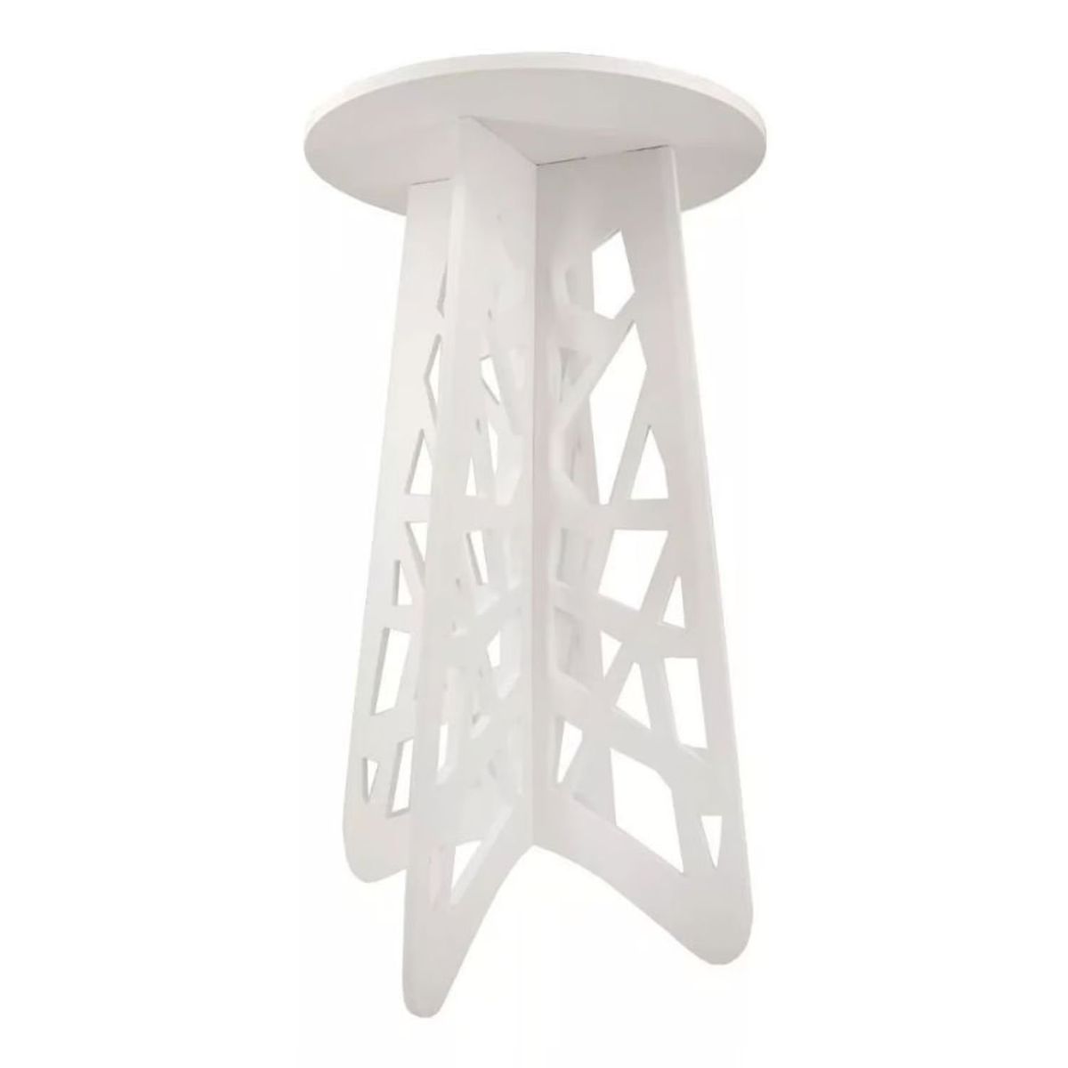 GENERICO - Mesa Auxiliar Moderna De Centro Decoración Redondo Blanca