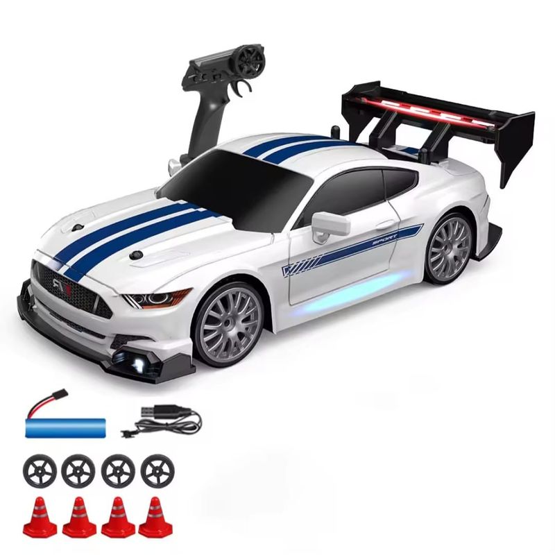 DRIFT - Auto Drift Ford Mustang 15kmh tamaño 1 :24 blanco