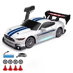 DRIFT - Auto Ford Mustang 15kmh tamaño 1 :24 blanco