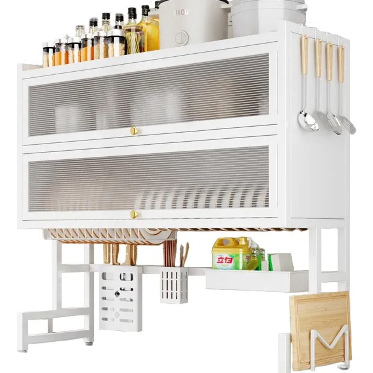 EVERSO - Grande Cocina Secador Escurridor Loza Platos Multifunción Blanco