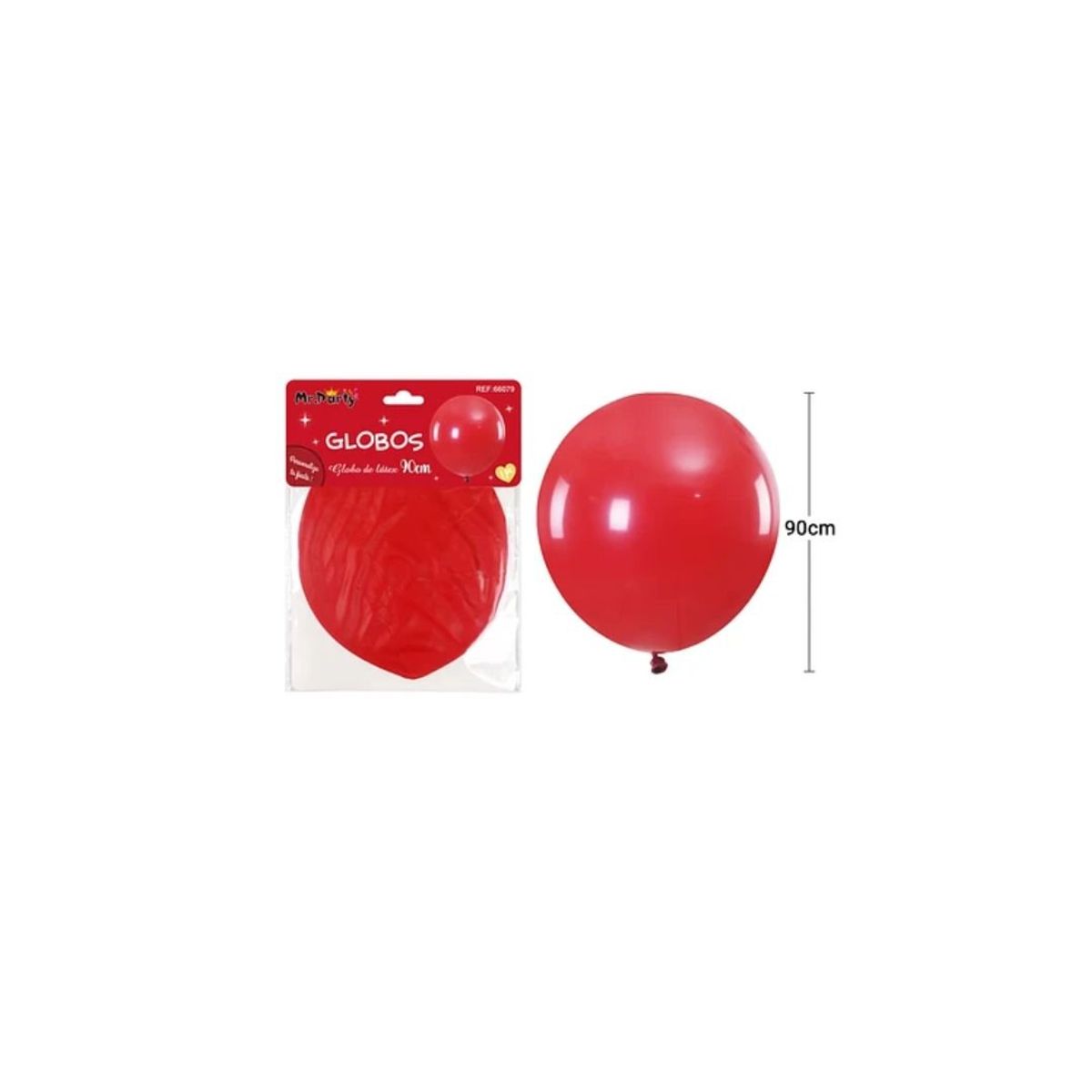 GENERICO - Globos De Látex Rojo Mate 90cm