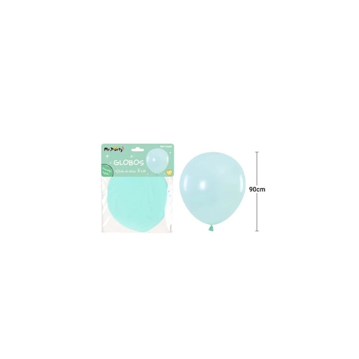 GENERICO - Globo De Látex Color Pastel Azul Tiffany 90cm