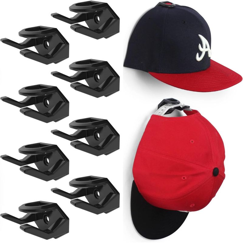 KUANGYE - 8 Gancho Organizador De Gorras Para Pared Percheros Porta