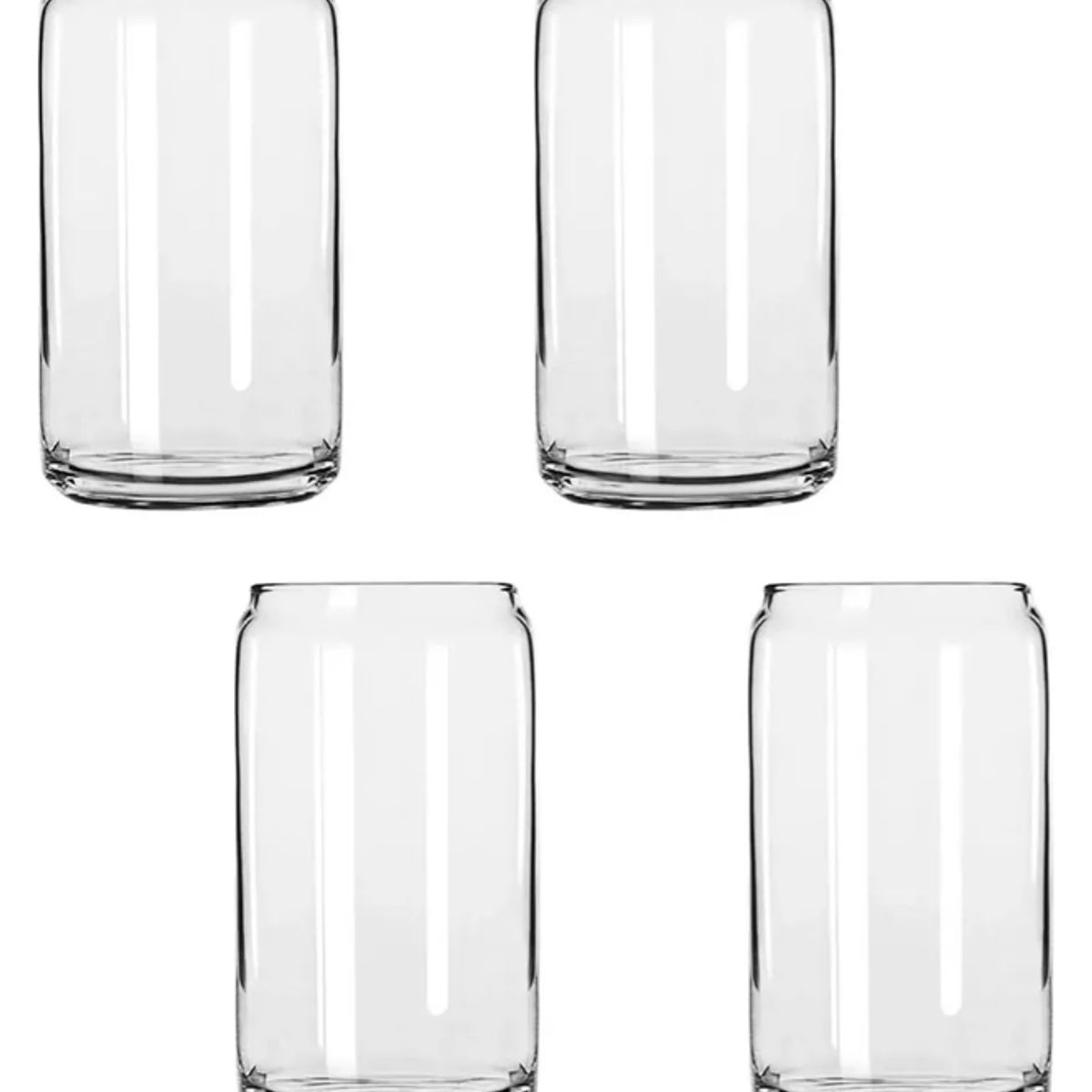 KUANGYE - Juego de 4 vasos Borosilicato 550ml Tazas de Café