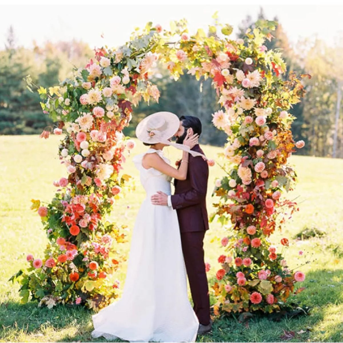 KUANGYE - Arco Jardín Plantas Globos Matrimonio Metal Altura Ajustable