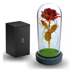 KUANGYE - Rosa Eterna Rosa Bella Y Bestia Rosa Artificial Regalo Roja