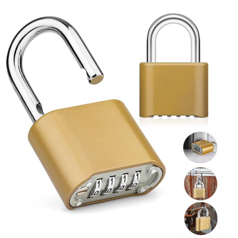 KUANGYE - Candado de Combinación de Números de 4 Dígitos, Waterproof