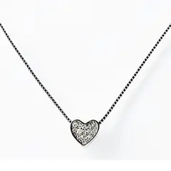 GENERICO - Collar Corazon microcircones de plata 925