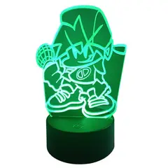 GENERICO - Lampara ilusión 3D Friday Night Funkin De 7 Colores