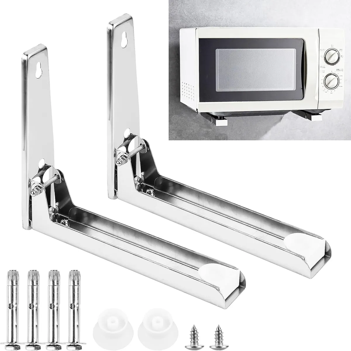 KUANGYE - Soportes Plegables Para Horno Microondas Montaje En Pared