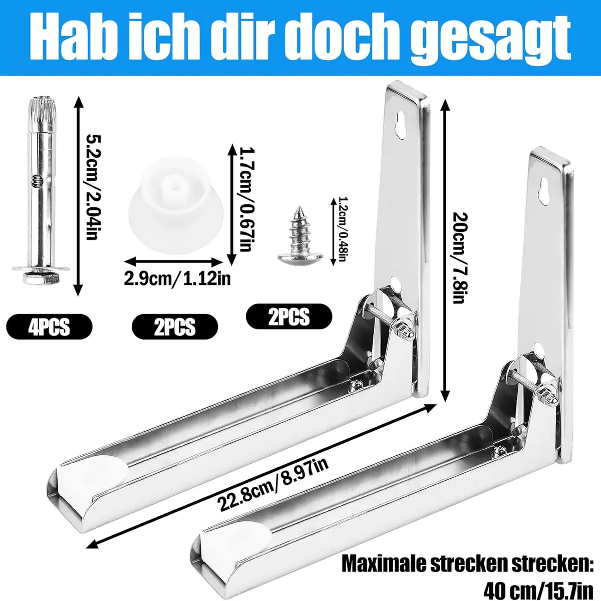 KUANGYE - Soportes Plegables Para Horno Microondas Montaje En Pared