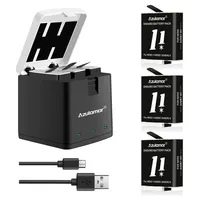 3x Batería De Enduro + Cargador Kit Para Gopro Hero 12 11 10 9