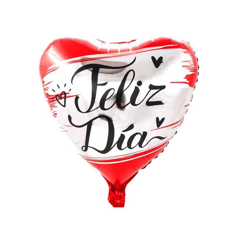 GENERICO - GLOBO METALICO 18 FELIZ DIA AMOR X1 UNI