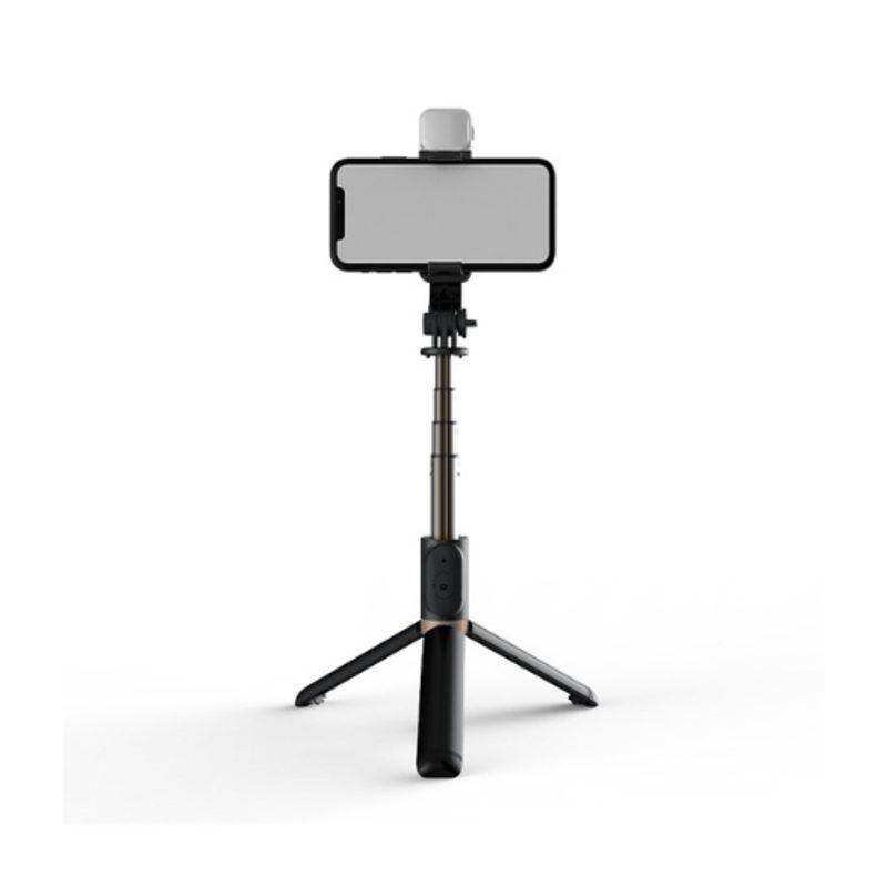 DUSTED - Selfie Stick con Luz LED Ajustable y Control Remoto Dusted Negro