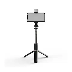 DUSTED - Selfie Stick con Luz LED Ajustable y Control Remoto Negro
