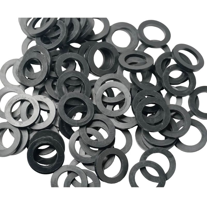 GENERICO - Set De 100 Gomas Planas Negra Para Llave De 1/2