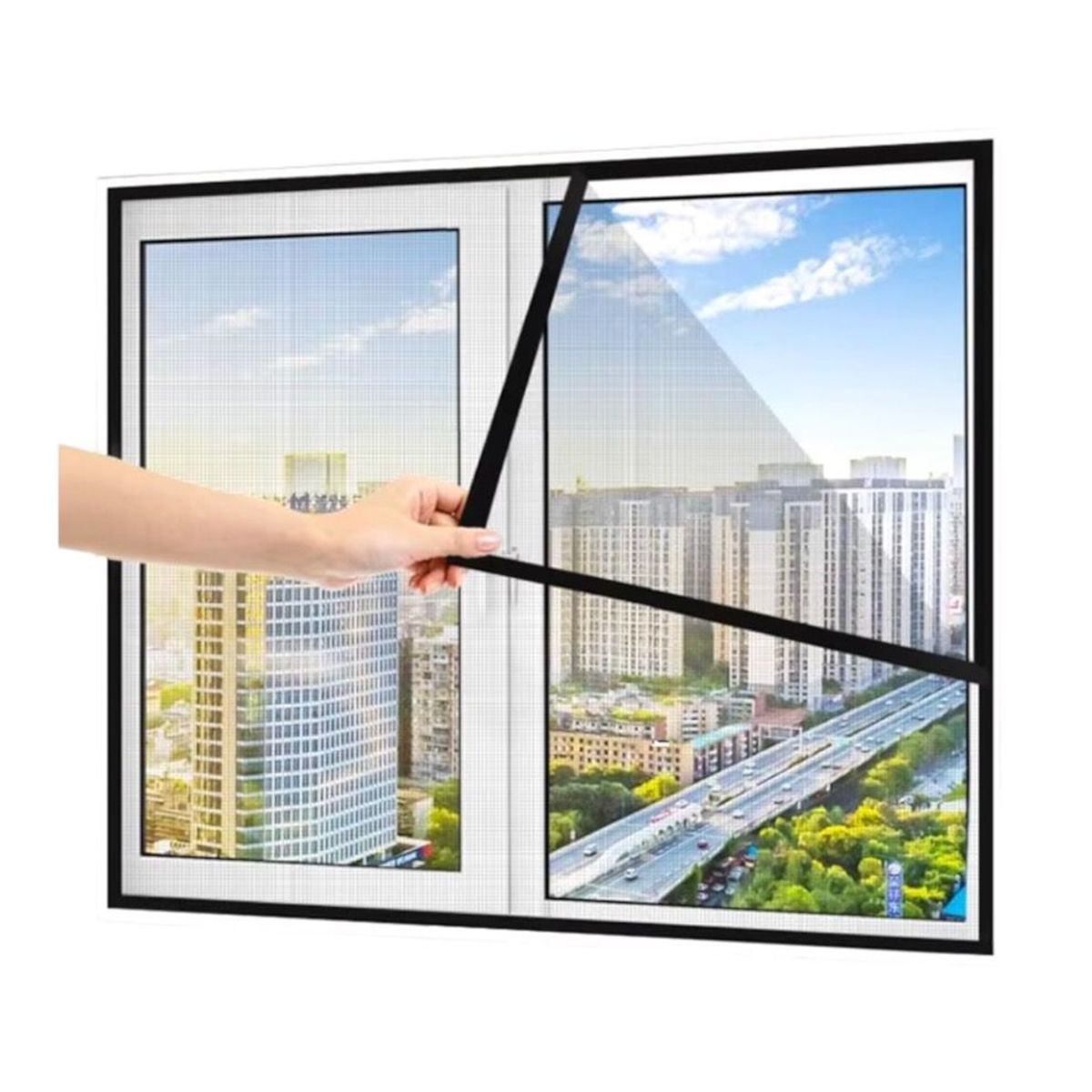 OEM - Malla Mosquitera Cortina Con Cierre Imánes Puertas 150x220cm