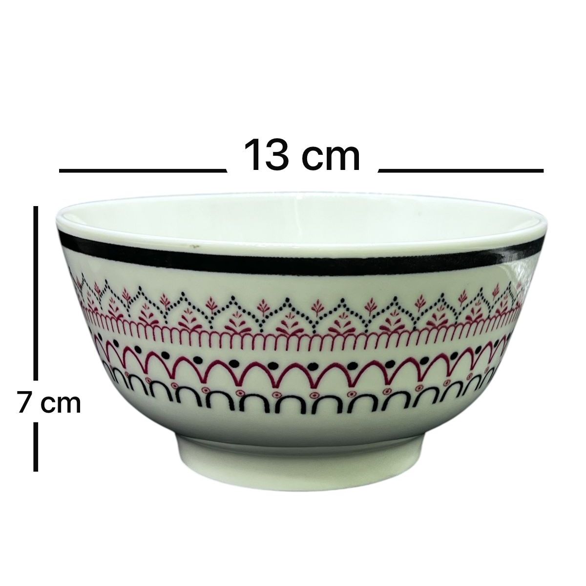 GENERICO - Pack 4 Bowl Platos Con Diseños Clasico 7x13cm