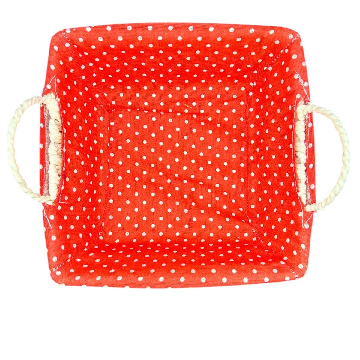 GENERICO - Cesta Panera Tejida Cesta De Pan Cuadrada 23cm