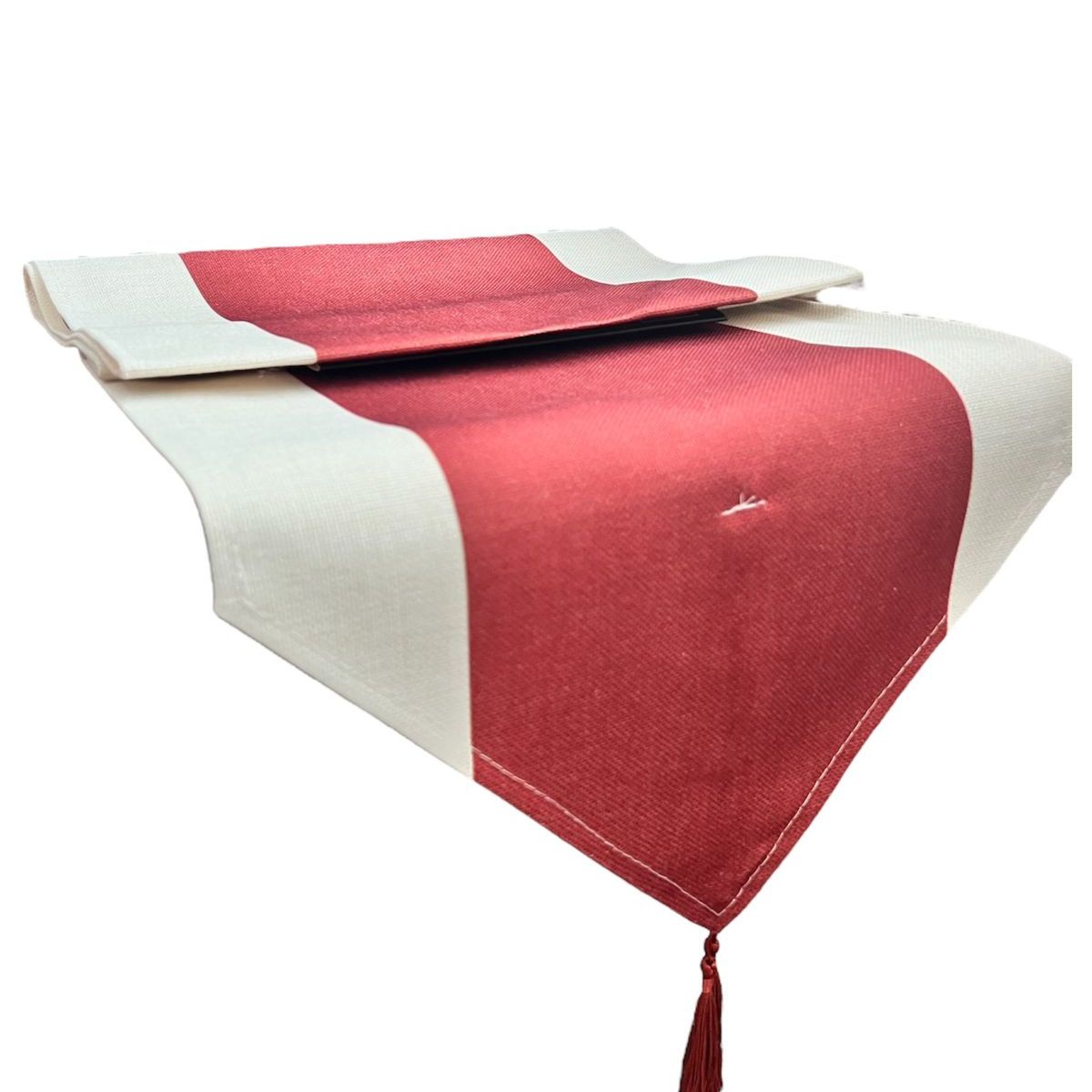 OEM - Mantel Camino De Mesa Con Pompon Lino Tela 180x35cm