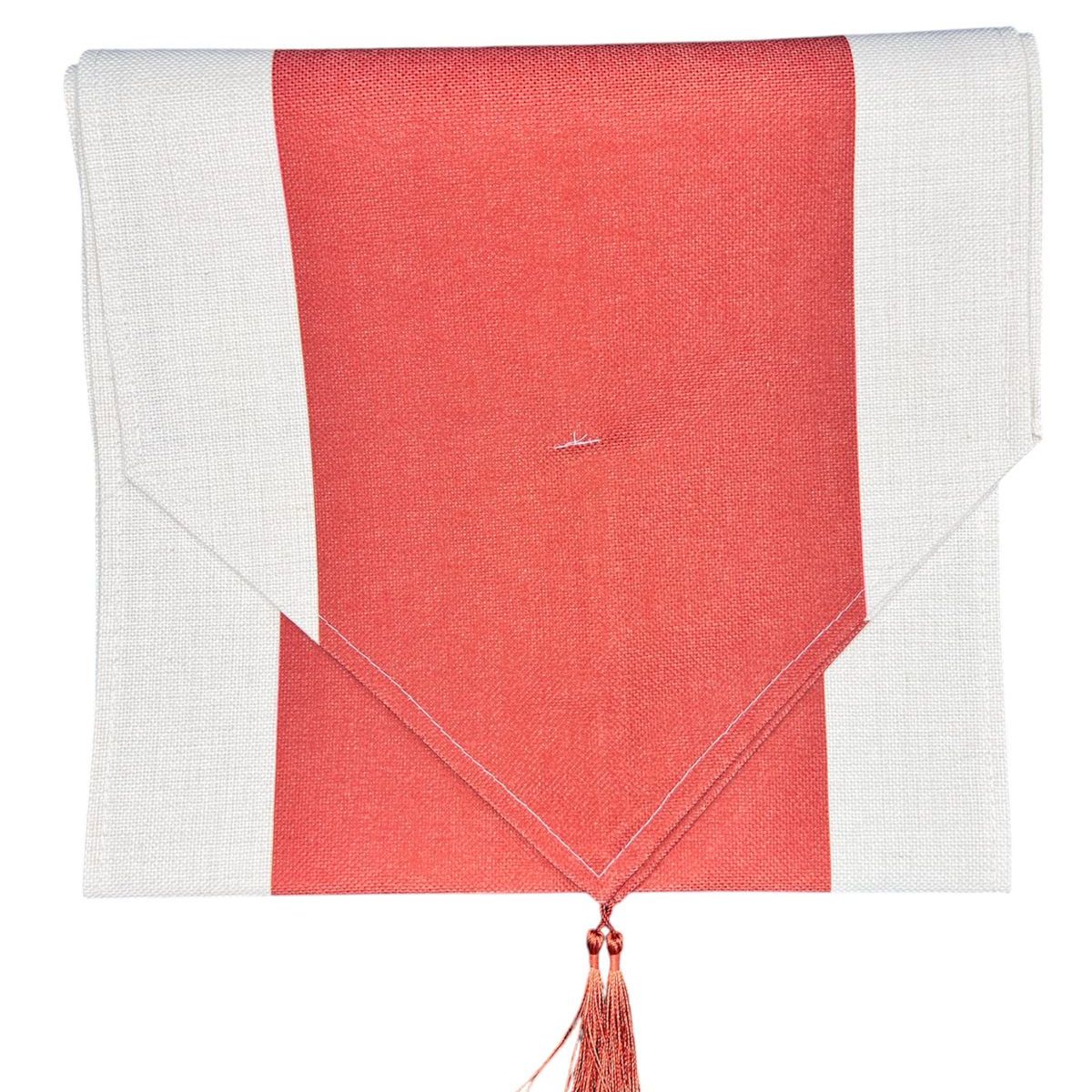 OEM - Mantel Camino De Mesa Con Pompon Lino Tela 180x35cm
