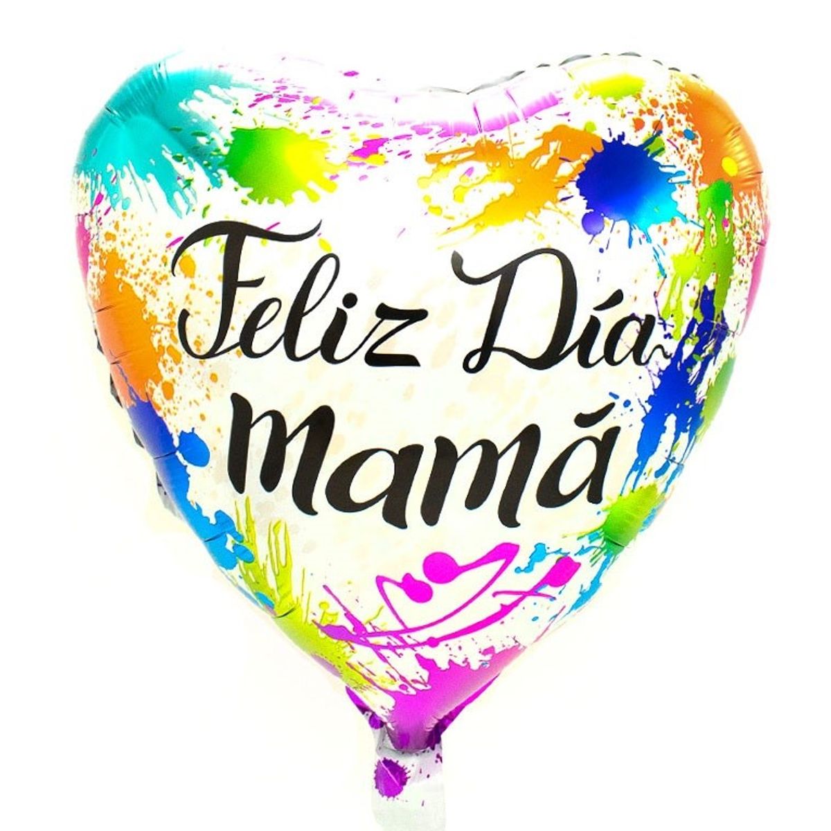 GENERICO - GLOBO METALICO 18 FELIZ DIA MAMA MANCHAS X1 UNI