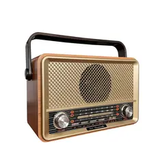 MLAB - Radio Portatil Retro AMFM Bluetooth Grosseto Recargable