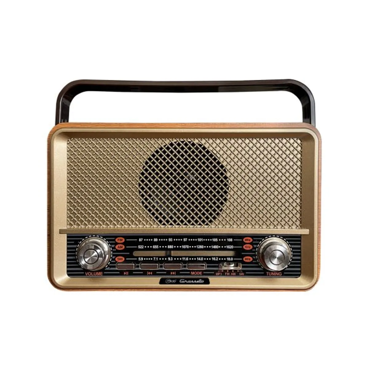 MLAB - Radio Portatil Retro AMFM Bluetooth Mlab Grosseto Recargable
