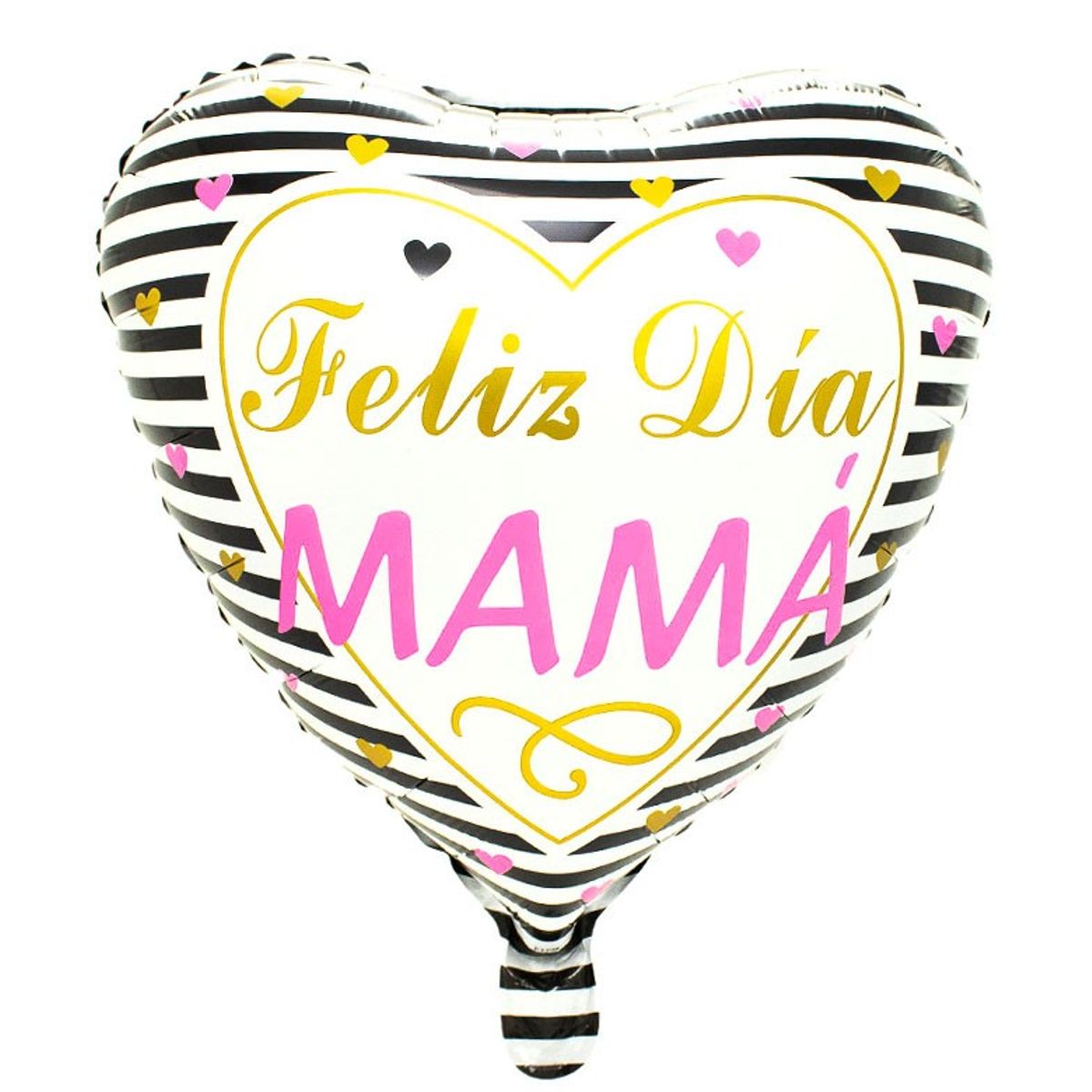 GENERICO - GLOBO METALICO 18 FELIZ DIA MAMA RALLAS X1 UNI