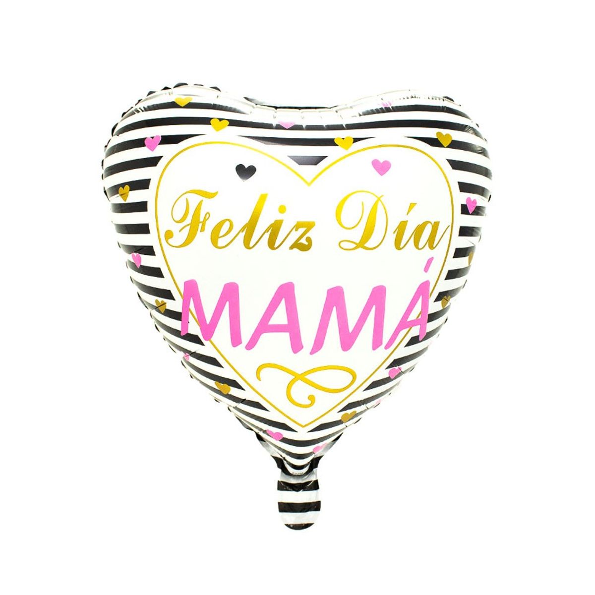 GENERICO - GLOBO METALICO 18 FELIZ DIA MAMA RALLAS X1 UNI