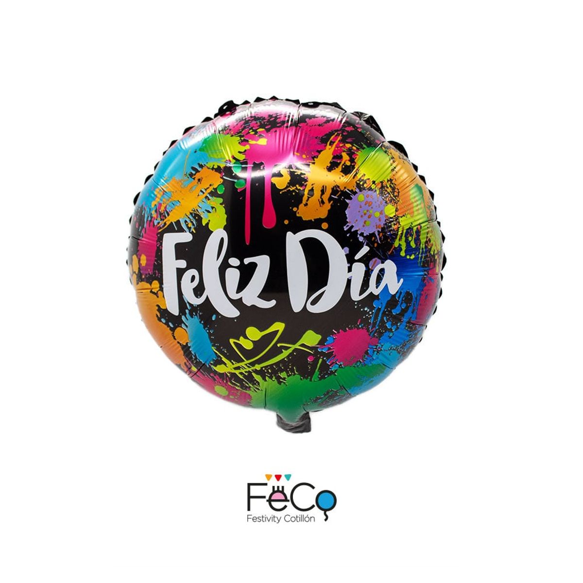 GENERICO - GLOBO METALICO 18 FELIZ DIA PAINT X1 UNI