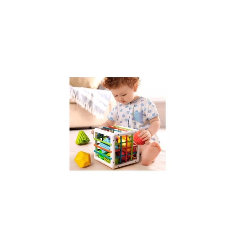 GENERICO - Juego Didáctico Estimulación Temprana Montessori Cubo Formas