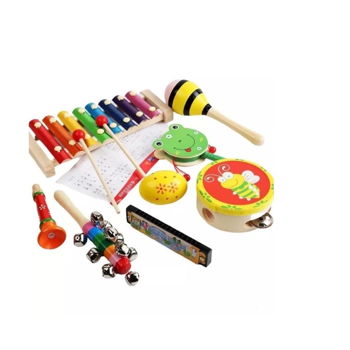 GENERICO - Pack 6 Instrumentos Musicales Juguetes Didacticos Para Niños