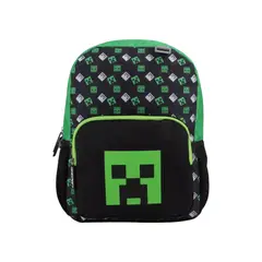 INTEK GAMES - Mochila Escolar Minecraft Negro Verde Grande
