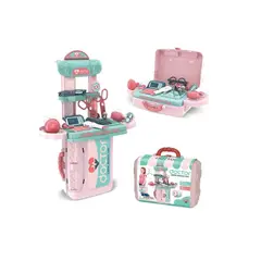 GENERICO - Maletin Doctor De Juguete Little Doctor 3en1 Rosa