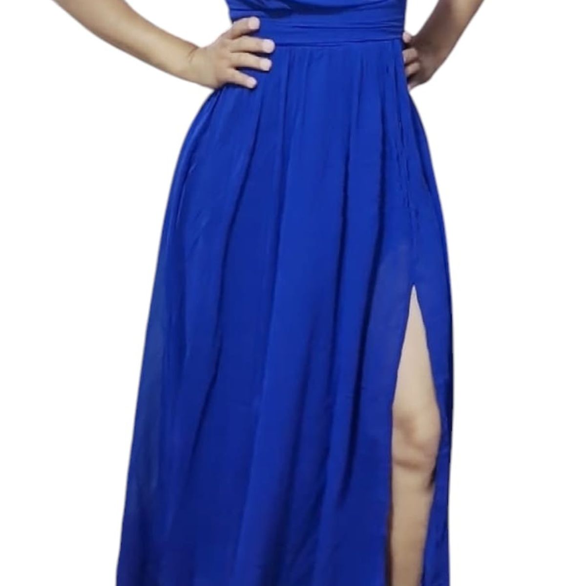 LUNA - Vestido Para Mujer De Fiesta Martina Azul-Rojo