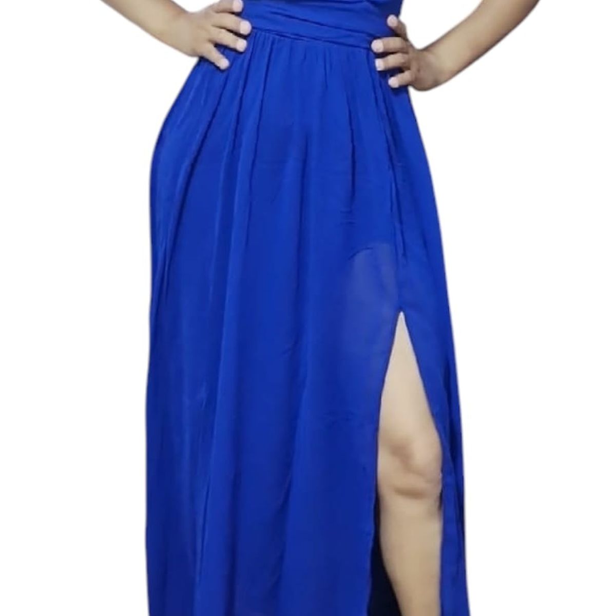 LUNA - Vestido Para Mujer De Fiesta Martina Azul-Rojo