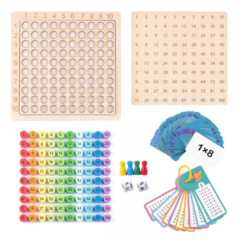 GENERICO - Tablero Didactico de Multiplicar Juego Montessori