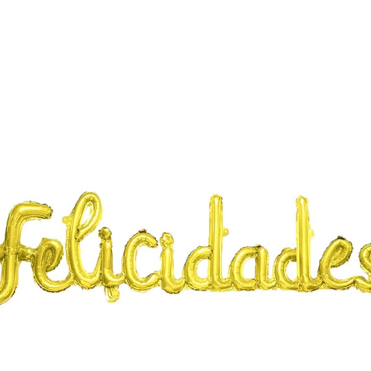 GENERICO - GLOBO METALICO FELICIDADES CURSIVO DORADO X1 UNI
